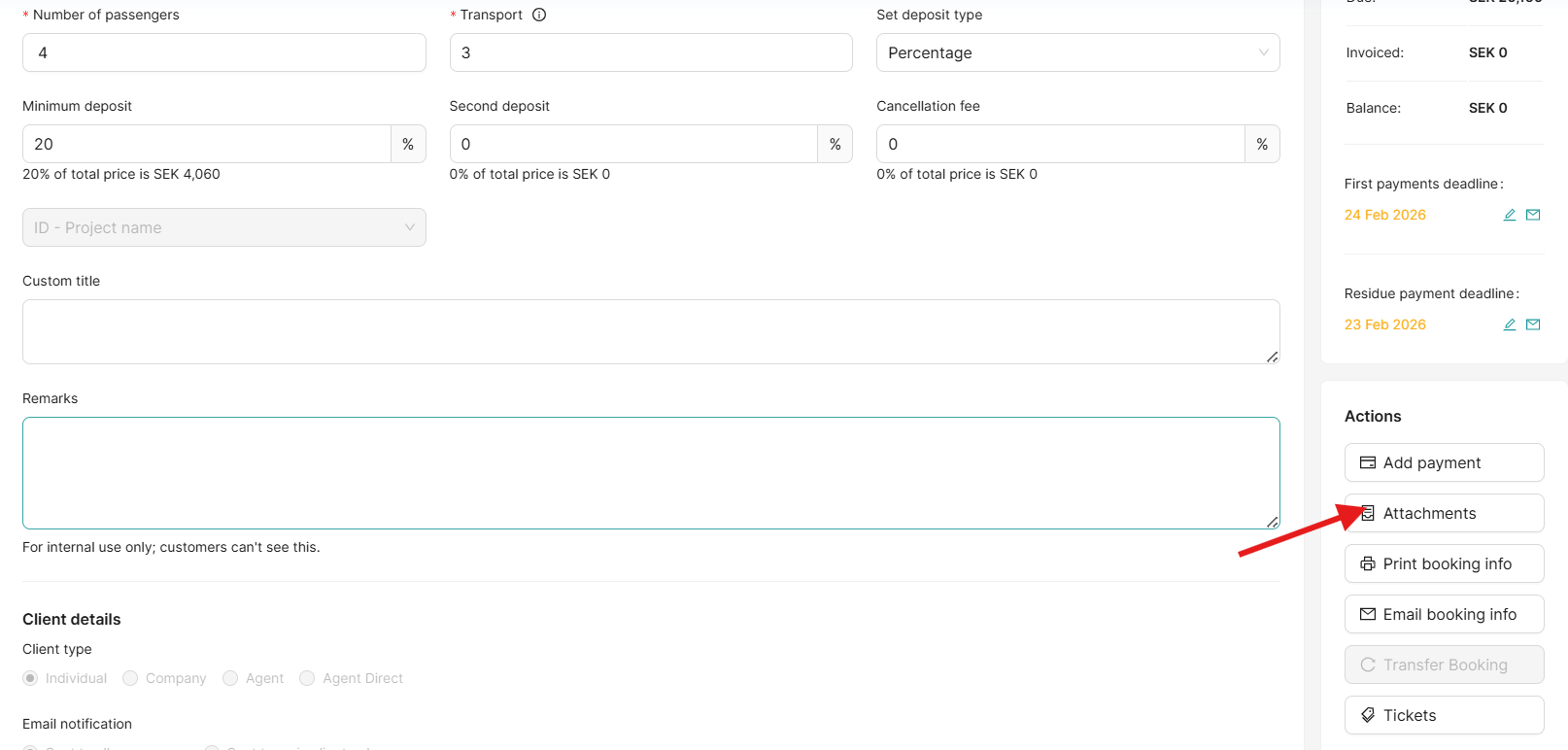 attachment upload from admin