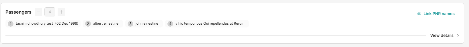 view passenger Section